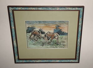 LOVECKÝ MOTIV - JELENI V ŘÍJI - ŽIDLICKÝ JIŘÍ