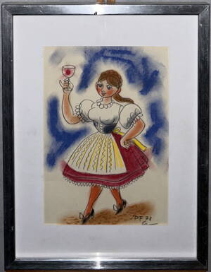 DÍVKA V KROJI S VÍNEM - ŠTEMBERA OTAKAR DÍVKA V KROJI S VÍNEM - ŠTEMBERA OTAKAR