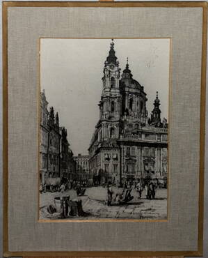 PRAHA, KOSTEL SVATÉHO MIKULÁŠE - REPRODUKCE - PROUT SAMUEL