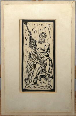 POSEIDON S RYBOU - NEZNÁMÝ AUTOR