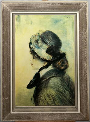 PORTRÉT DÁMY S KLOBOUKEM - RENOIR PIERRE-AUGUSTE - REPRODUKCE