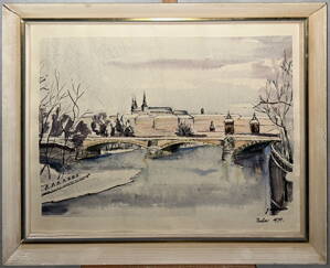 POHLED NA PRAŽSKÝ HRAD A KARLŮV MOST -  MÁDLO JIŘÍ