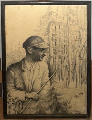 HOUBAŘ V LESE - SIGNOVÁN