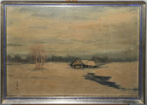 ZIMNÍ KRAJINA S CHALUPOU - HÁJEK