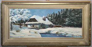 CHALOUPKA V ZIMNÍ KRAJINĚ - POLANSKÝ JOSEF