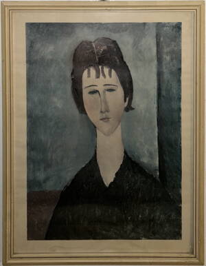 MODIGLIANI CLEMENTE AMEDE LA JEUNE FILLE BRUNE - REPRODUKCE