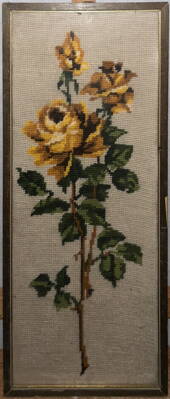 ŽLUTÁ RŮŽE - FRANCOUZSKÝ GOBELÍN - NEZNÁMÝ AUTOR