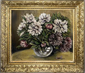 PIVOŇKY VE VÁZE - SIGNOVÁN