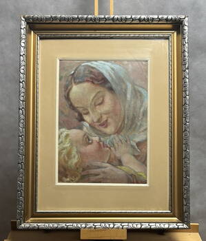 PORTRÉT MATKY S DÍTĚTEM - ADÁMEK FERDINAND