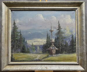 DŘEVĚNÁ ZVONIČKA V BESKYDECH V LÉTĚ - RASZKA (RAŠKA) VLADIMÍR PAVEL JOSEF JÓZEF