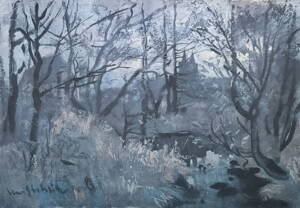 MILEVSKO PODLED Z PŘÍRODY ZA MĚSTEM - REPRODUKCE - STEHLÍK KAREL