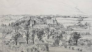 POHLED NA MILEVSKO S KLÁŠTEREM - STEHLÍK KAREL