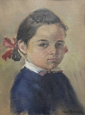 PORTRÉT HOLČIČKY S MAŠLEMI - STEHLÍK KAREL