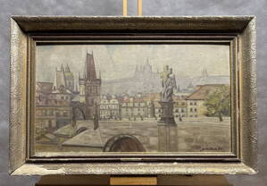 PRAHA POHLED NA KARLŮV MOST S HRADČANY V DÁLI - ŠUSTEK KAREL