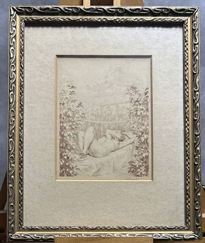 DÍVČÍ AKT V ZAHRADĚ - ŠVABINSKÝ MAX