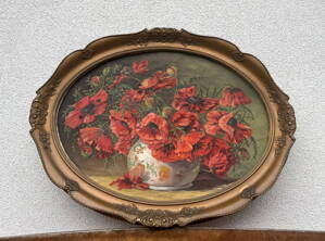 VLČÍ MÁKY VE VÁZE - SIGNOVÁN