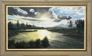 ZÁPAD SLUNCE NAD ŘEKOU - SIGNOVÁN