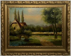 CHALOUPKA S MOSTEM NAD ŘÍČKOU - SIGNOVÁN