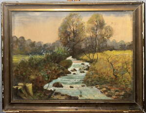 POTOK V PODZIMNÍ KRAJINĚ - NEZNÁMÝ AUTOR