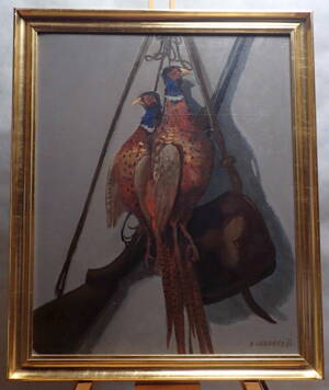 LOVECKÉ ZÁTIŠÍ S BAŽANTY - OBROVSKÝ BOHDAN