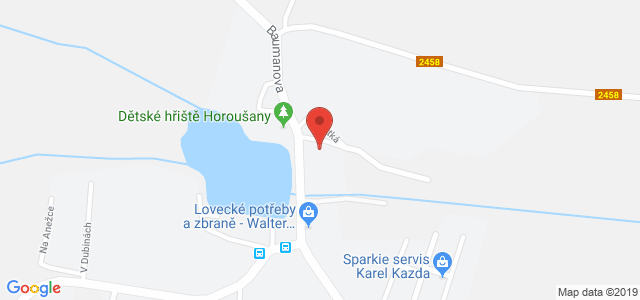 Google map: U Mlýna 92, Horoušany 